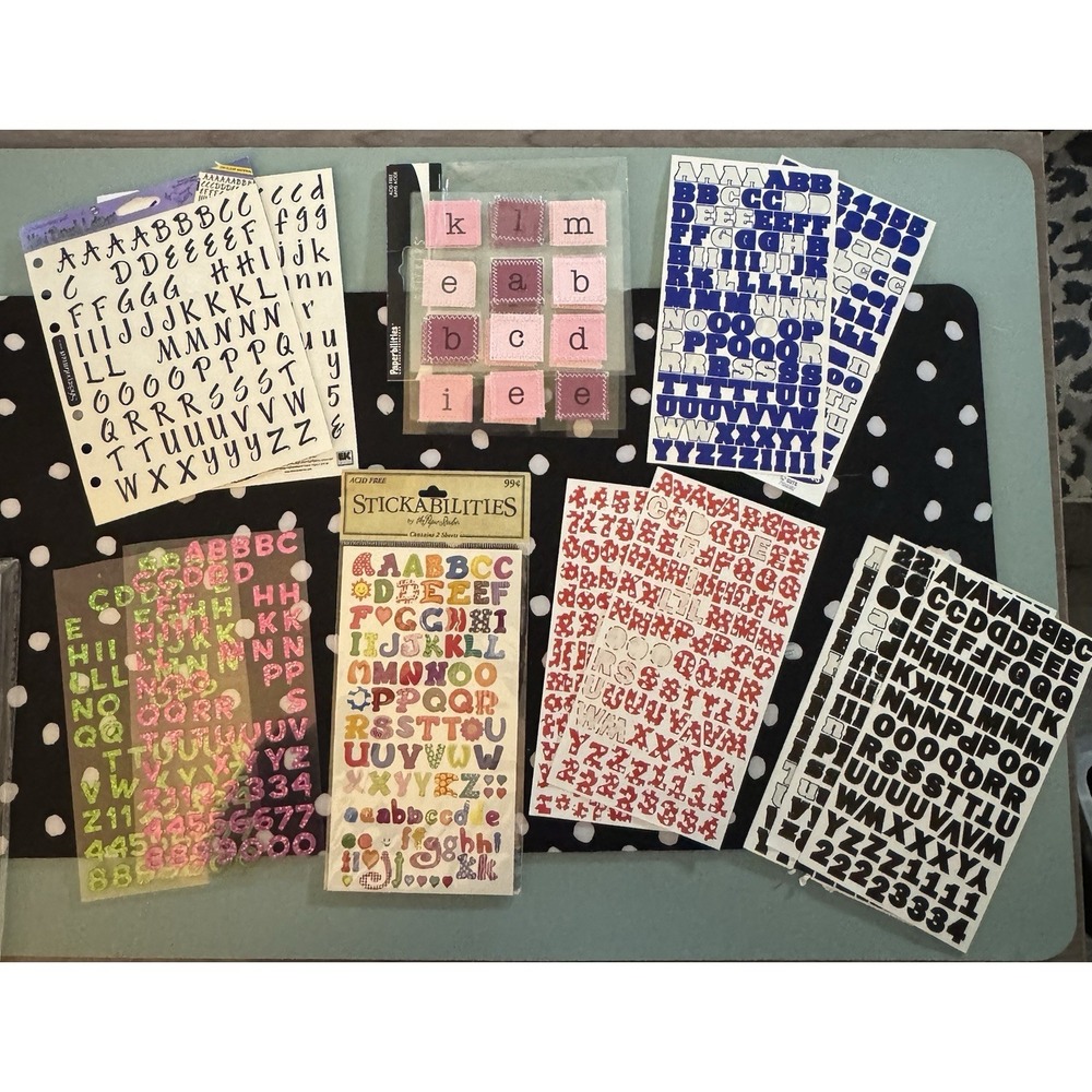 Scrapbooking Journaling Craft Letters Numbers Stickers Quotes Lot Over 50 Sheets